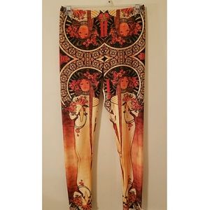 alphonse mucha art leggings
